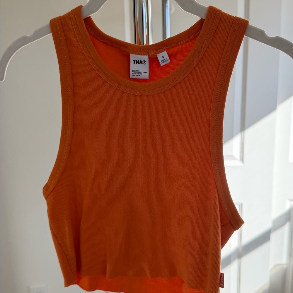 TNA Vibrant Orange Crop Top